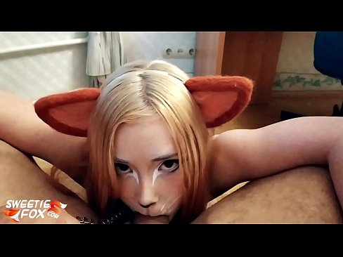 ❤️ Kitsune inomedza mboro uye nekukandira mumuromo make ❤️  ﹏